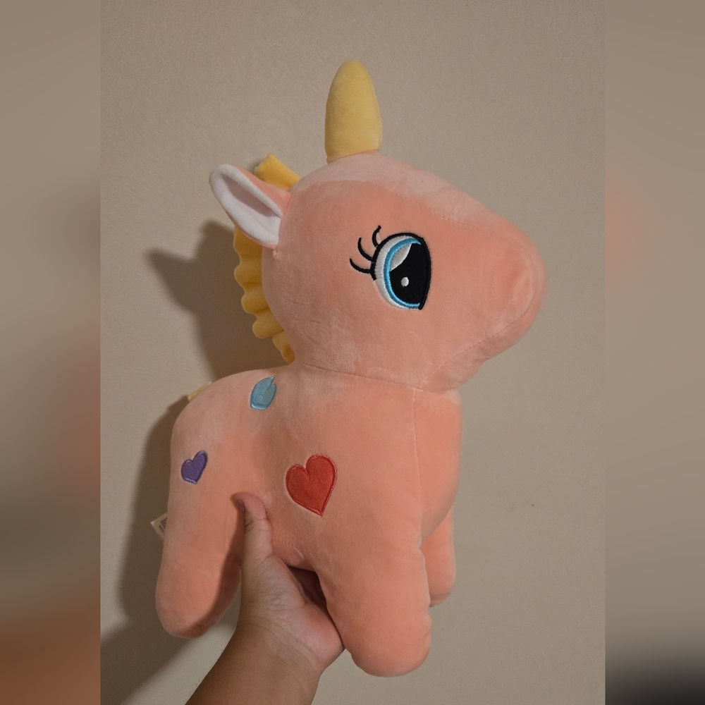 Cute Peach Unicorn Plush Toy